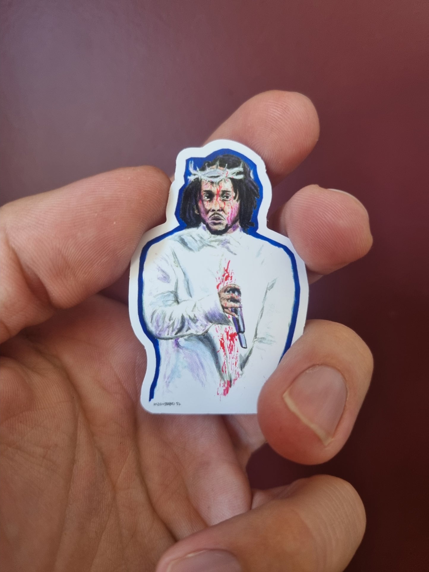 "A Flower that Bloomed in a Dark Room" Sticker