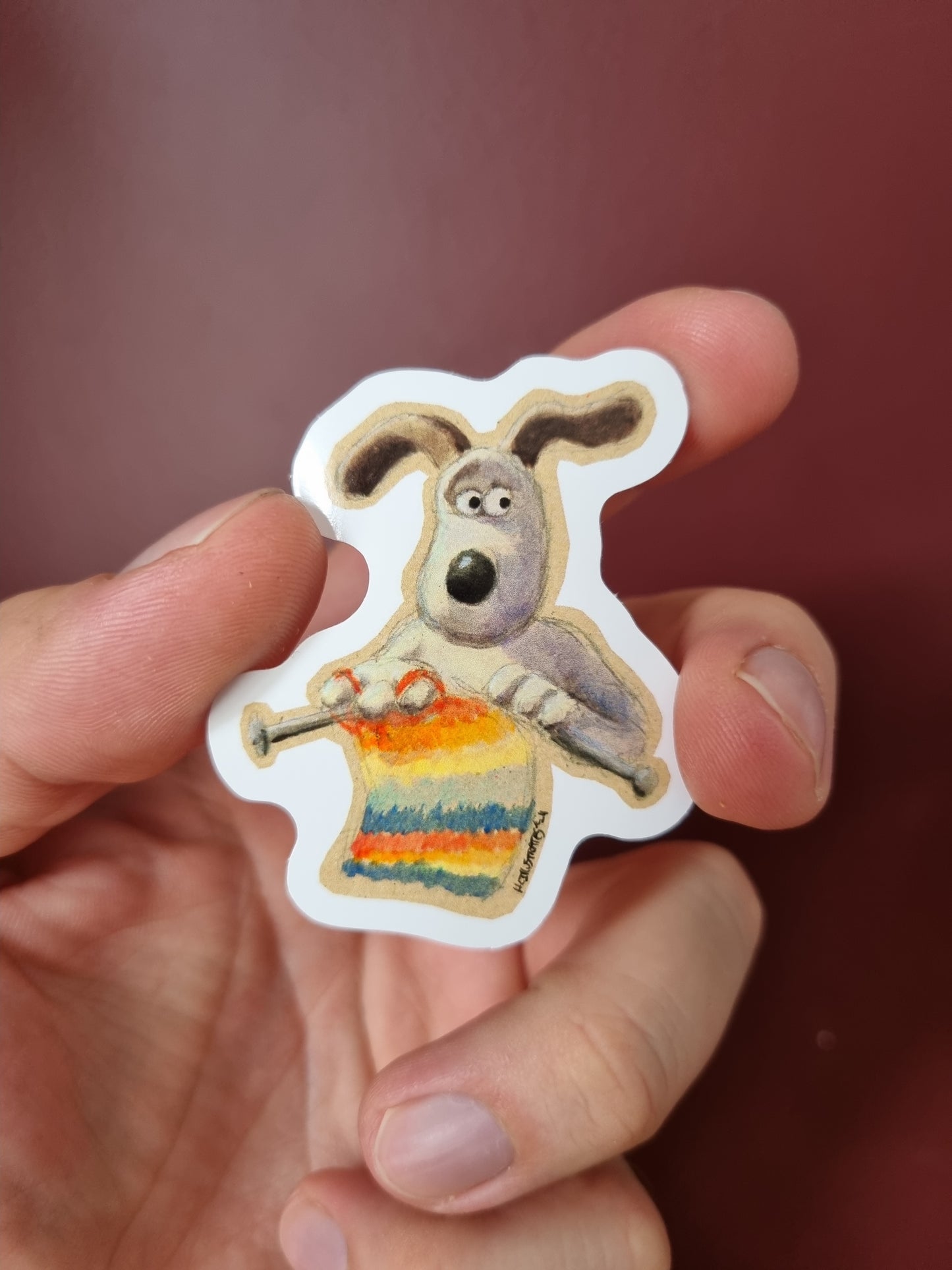 "Cracking Sticker, Gromit" Sticker