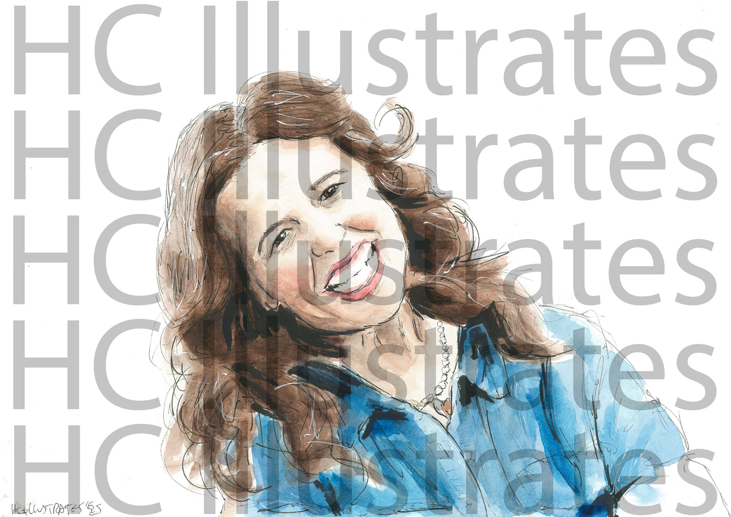 "She has to Smile, otherwise People think she's Dead" Print