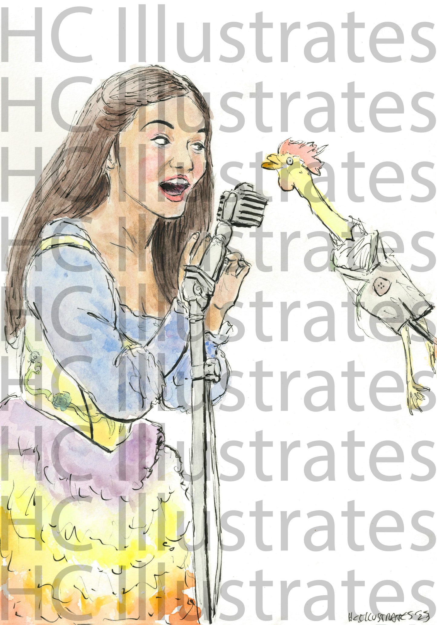 "A Ballad of SongBirds and Chickens" Print