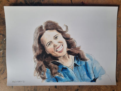 "She has to Smile, otherwise People think she's Dead" Print