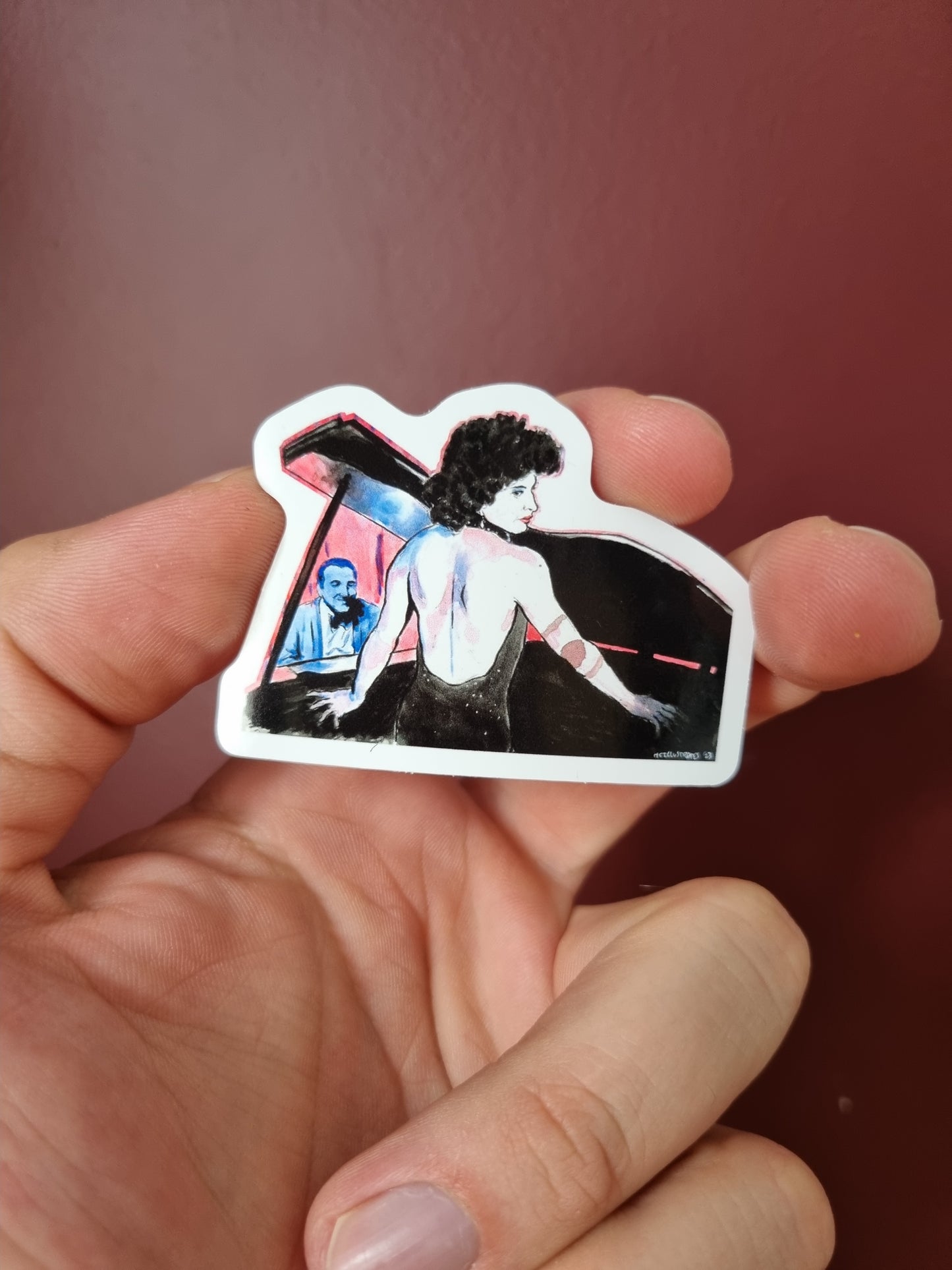 "Bluer than Velvet was the Night" Sticker