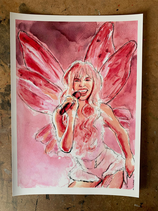 "Manic Dream Peach" Print