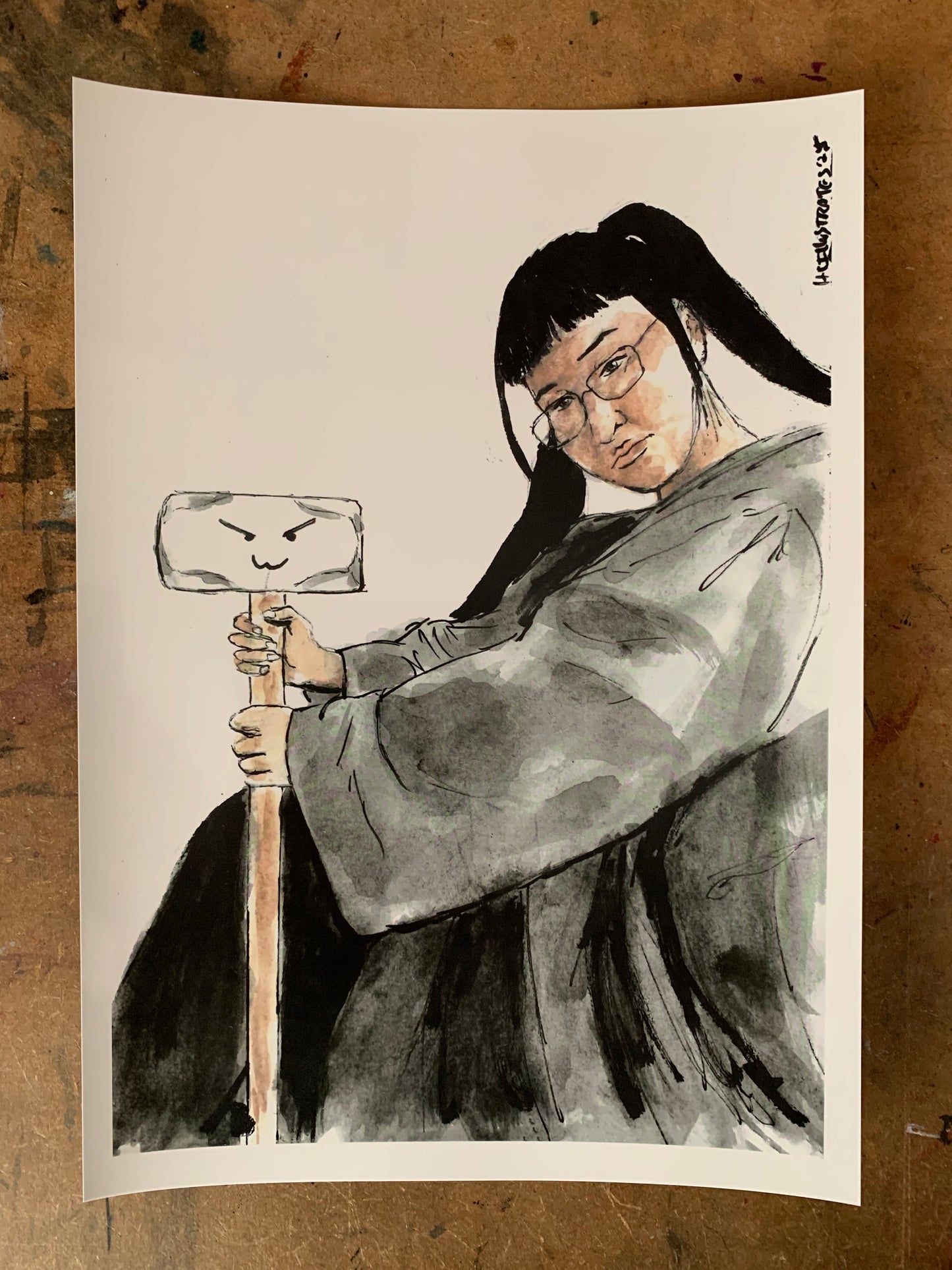 "Raingurl With A Hammer” Print