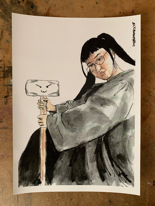 "Raingurl With A Hammer” Print